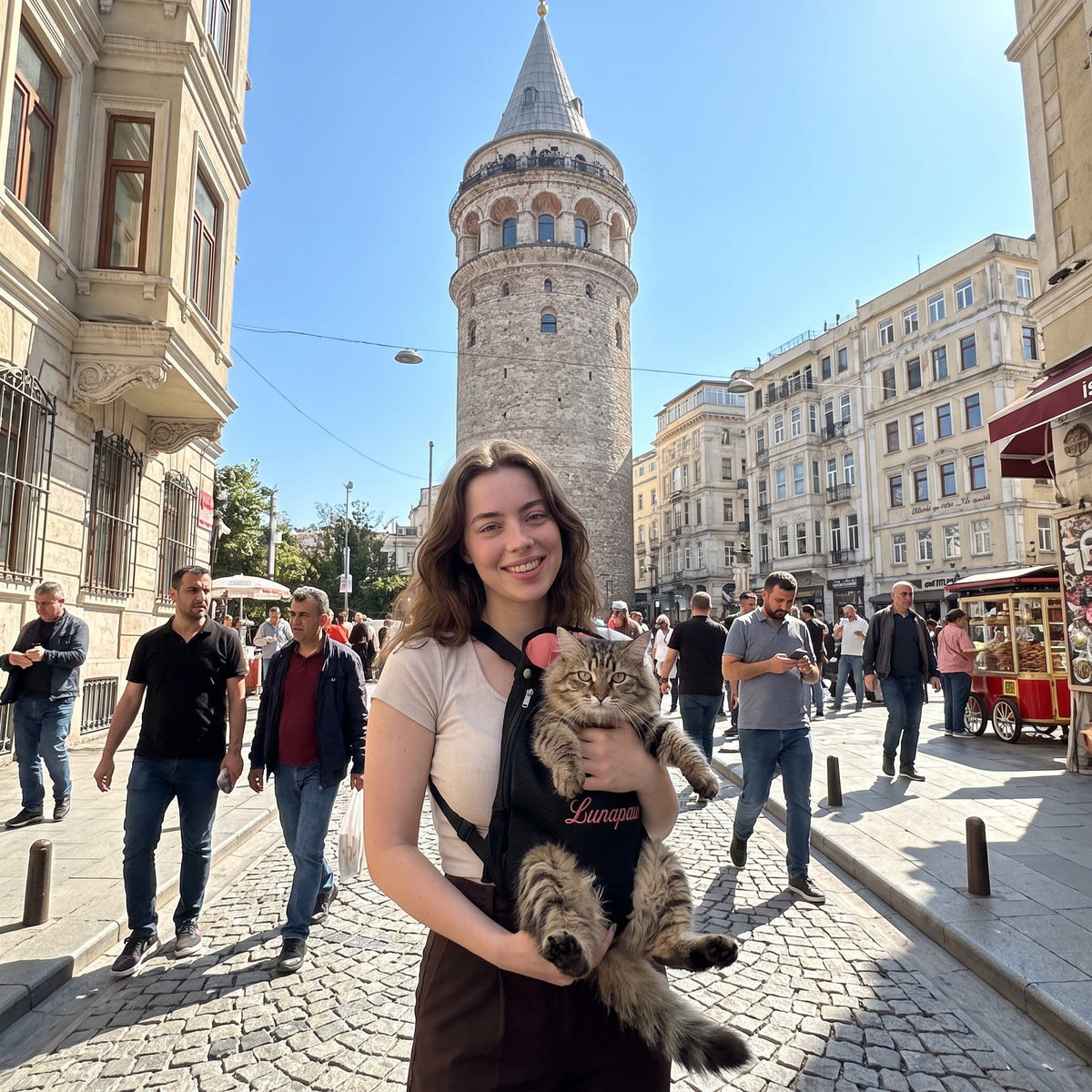 LunaPaw™ Kedi Köpek Taşıma Ana Kucağı – Konforlu Evcil Hayvan Göğüs Çantası